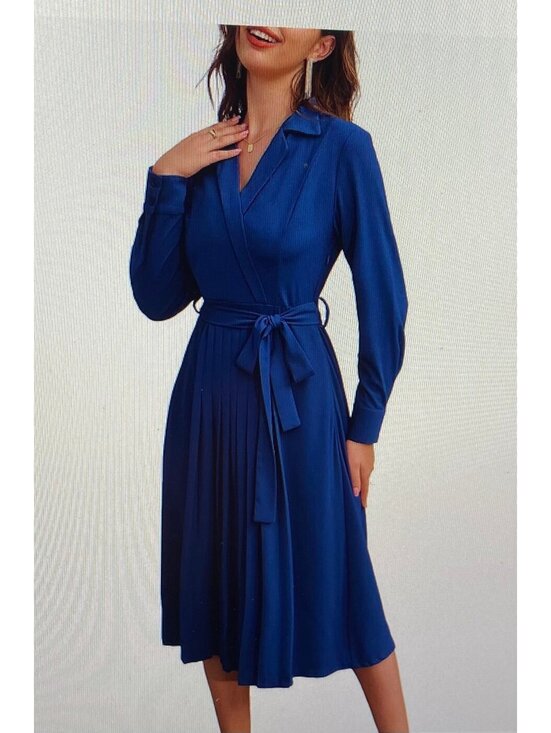 Grace Karin Dresses & Skirts - Grace Karin Women’s Long Sleeve Pleated Dress Size L